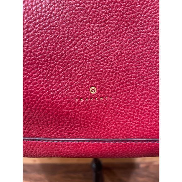 Travanti Red Large‎ Carryall Tote Shoulder Bag Pockets - Picture 3 of 6